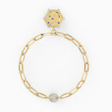 Swarovski The Elements Moon Bracelet Blue Gold-Tone One Size