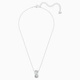 سواروفسكي ، قلادة صفوف تويست ، بيضاء ، مقاس واحد