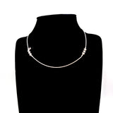 Emporio Armani Ladies Necklace Sterling Silver With Zircon & Mesh Style Chain