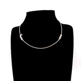Armani Ladies Necklace Sterling Silver With Zircon & Mesh Style Chain