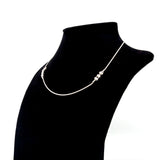 Emporio Armani Ladies Necklace Sterling Silver With Zircon & Mesh Style Chain