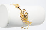 Just Cavalli Bangle Ip Gold Angel Wing Open Style & Jc Logo