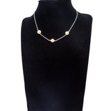 Armani Laies Necklace Sterling Silver Chain With 3Pcs Pearl