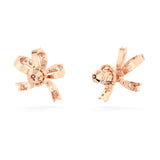 "Swarovski Volta stud earrings Bow, Small, White, Rhodium plated"