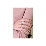 ليه نيريدس ، خاتم بجناحين أجنحة بيضاء وذهبية قابل للتعديل