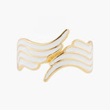 ليه نيريدس ، خاتم بجناحين أجنحة بيضاء وذهبية قابل للتعديل